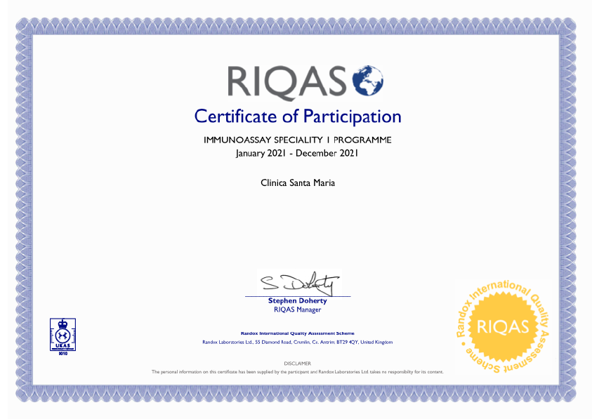 RIQAS Immunoassay Speciality