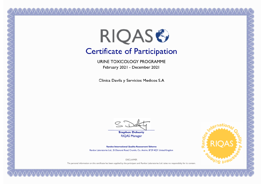 RIQAS Urine Toxicology